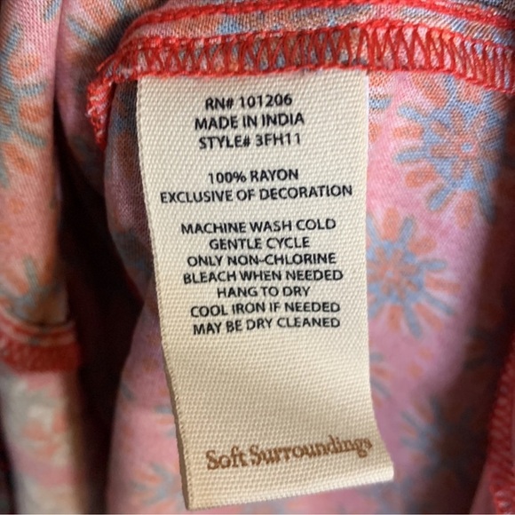 Soft surroundings Red Phoenix dress Large Hippy Boho vibe - Picture 8 of 13